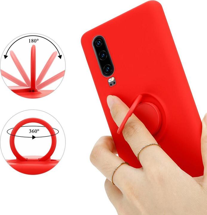 Productafbeelding Cadorabo TPU Vloeibare Ring Silicone Hoesje (Huawei P30)