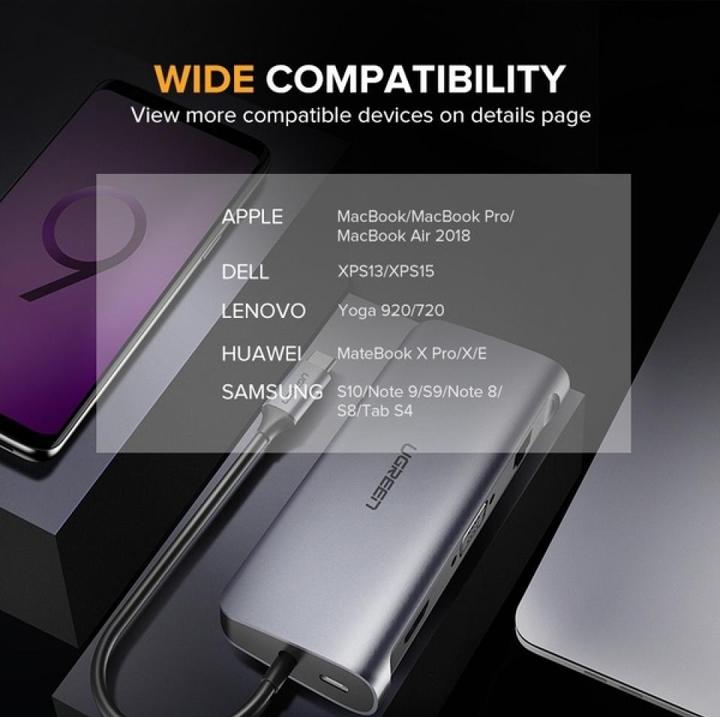 Produktbild Ugreen 9 in 1 Hub (USB-C, 9 Ports)