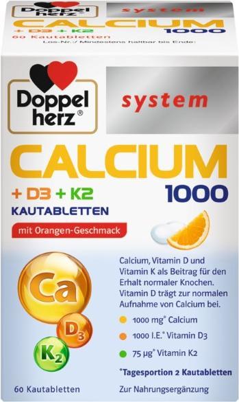 Image du produit Doppelherz Calcium 1000+D3+K2 system, 60 comprimés (60 pièce(s), Cachets)