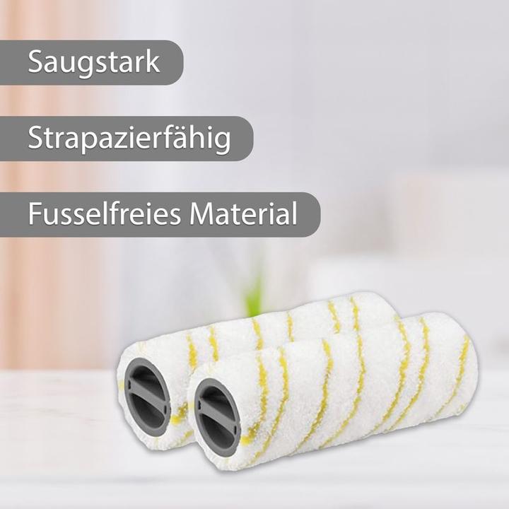 Image du produit Hermex Jeu de rouleaux alternatifs Kärcher FC3 FC5 FC7 Rouleaux microfibres, pack de 2