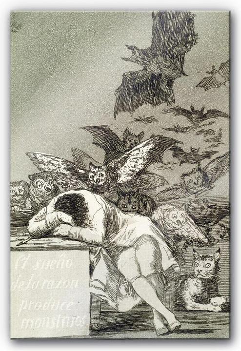 Produktbild Trenddeko de Goya - Der Schlaf der Vernunft gebiert Ungeheuer (70 x 100 cm)