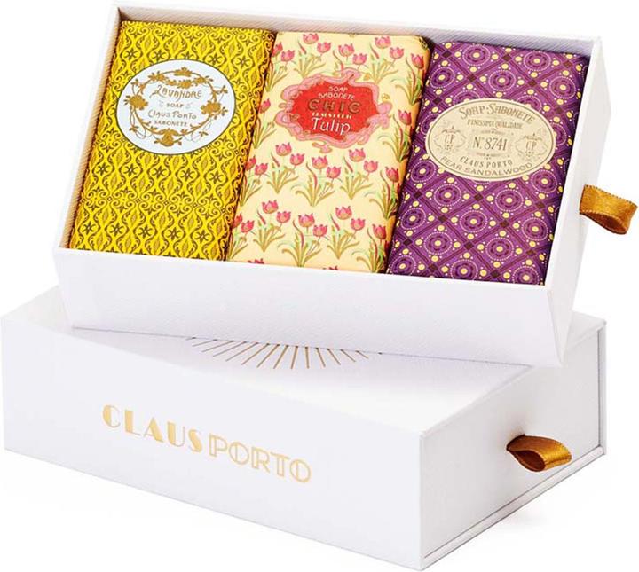 Claus porto Gift Box 3 Wax Sealed Soaps (Hartseife)