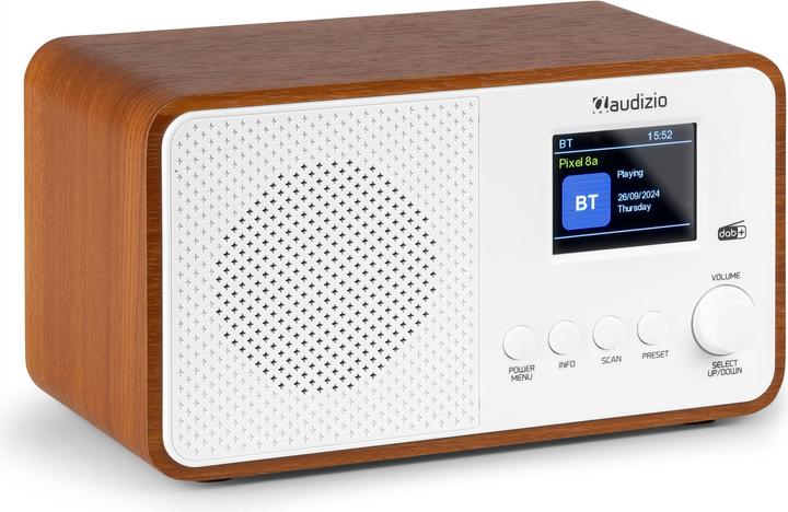 Produktbild Audizio DAB+ Radio Avio Weiss, Radio Tuner: FM, DAB+ (FM, DAB+, Bluetooth)