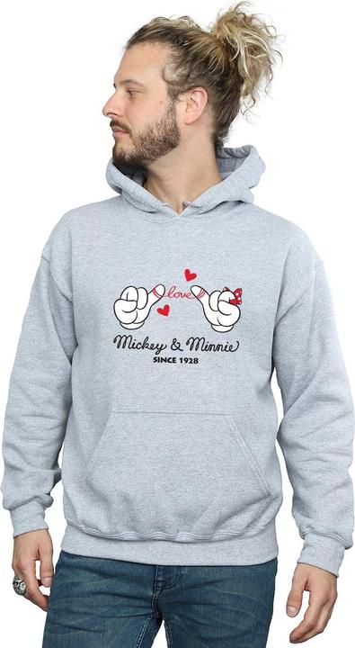 Immagine prodotto Disney Mickey Mouse Love Hands Felpa con Cappuccio Uomo (XXL)