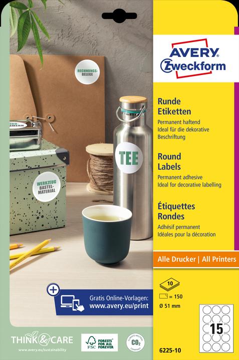 Produktbild Avery Runde Etiketten