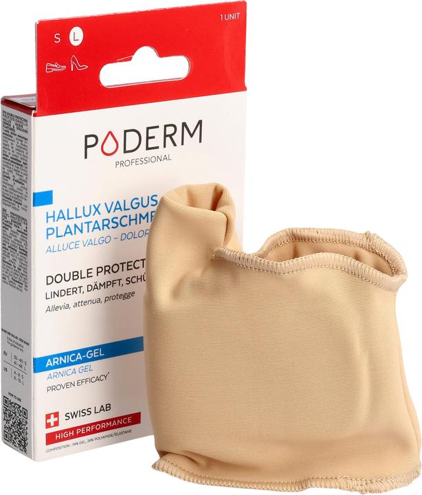 Produktbild Poderm Doppelschutz für Hallux Valgus Ballenzeh & Fusssohlenschmerzen (Druckentlastung, 202.50 ml)