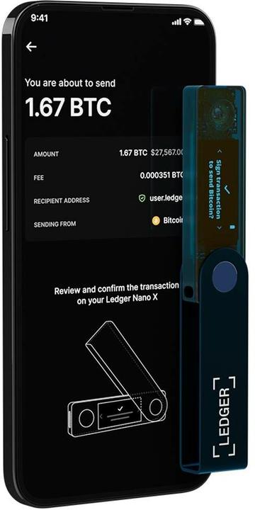 Actual product image Ledger Nano X - Sapphire Blue (Bitcoin, Others, Ethereum Classic)