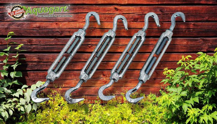 Produktbild Aquagart 10 Seilspanner für Wildzaun Fostzaun Spannschloss Drahtspanner 2 Haken