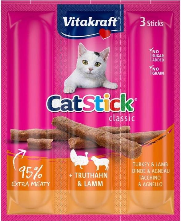 Image du produit Vitakraft Cat Stick Turkey and lamb - friandises pour chats - 18g (18 g)