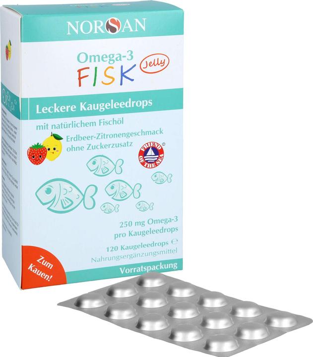 Image du produit Norsan Omega-3 Kids Jelly (120 pcs) (120 pièce(s), Bonbon, 261 g)