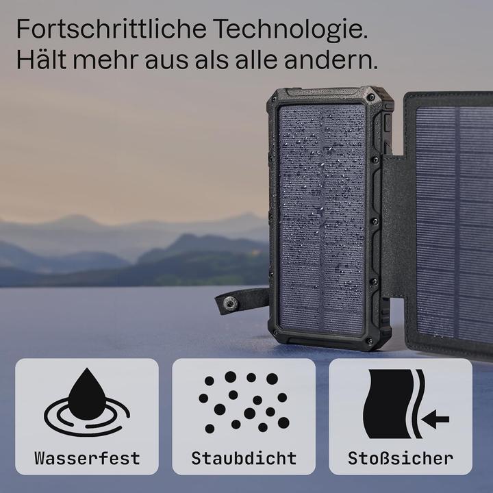 Actual product image Roboparts SP26W Handy-Solarladegerät für Camping und Outdoor (20000 mAh, 8 W)