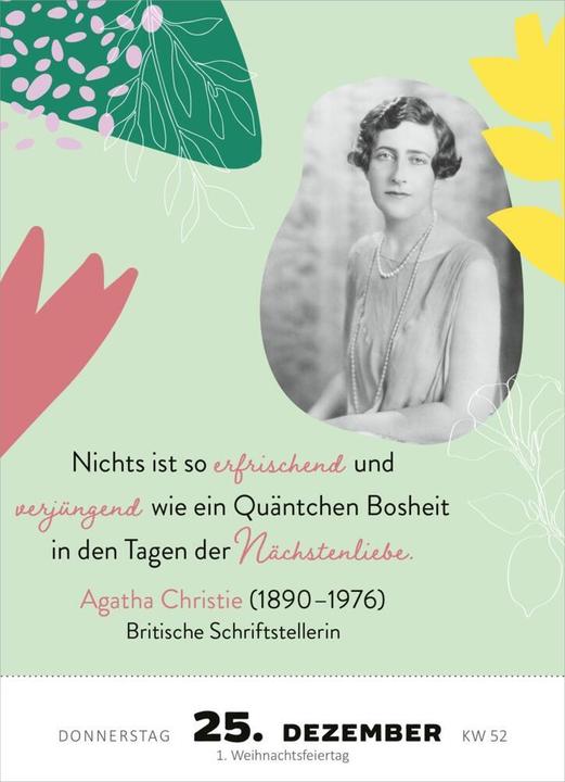 Actual product image Tear-Off Calendar Smart Women 1t/S (10 x 14 cm, Hardcover, German)