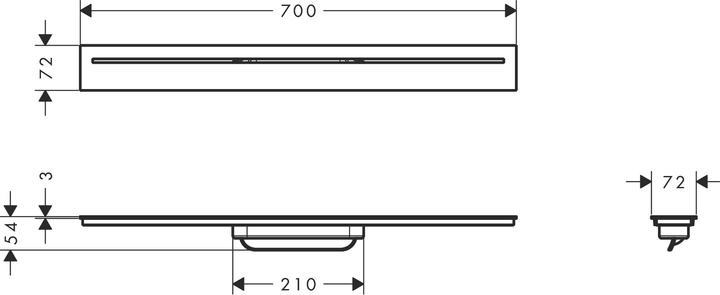 Immagine prodotto Axor Scarico set completo canale di drenaggio, 700 mm, 42520 (700 mm)