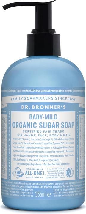 Dr. Bronner's Organic Sugar Soap Baby Mild 355 ml (355 ml)