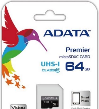 Actual product image Adata microSDXC Card (64 GB, microSDXC, U1, UHS-I)