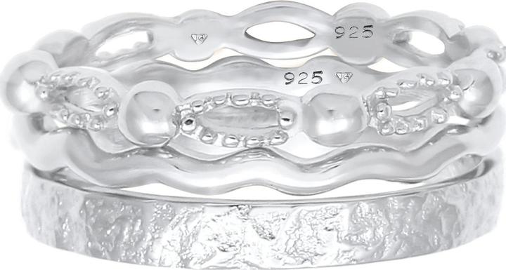 Actual product image Elli Band ring, Ball, Ring set, Waves (52, 925 Silver)