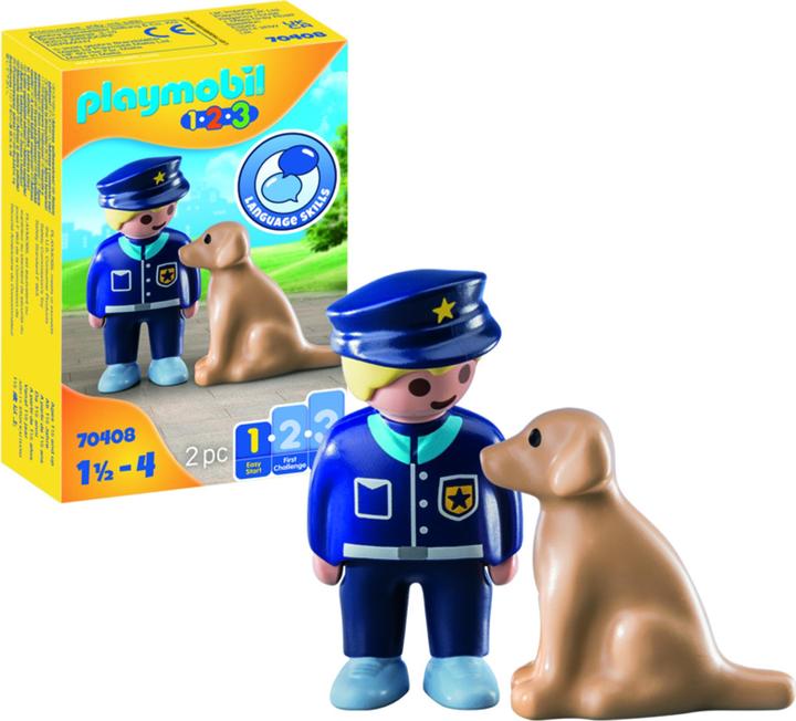 Produktbild Playmobil Polizist mit Hund (70408, Playmobil 1.2.3)