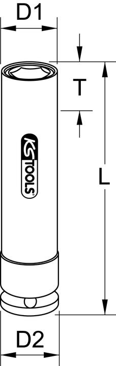 Image du produit KS Tools 1/2 jante spéciale en aluminium Douille de force. XL. 17mm (17 mm)