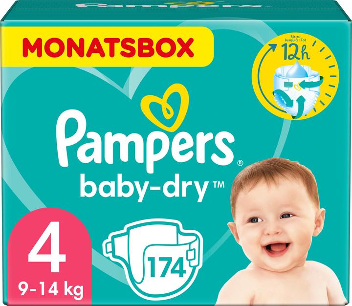 Produktbild Pampers Baby Dry (Gr. 4, Monatsbox, 174 Stück)