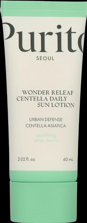 Productafbeelding Purito SEOUL - Wonder Releaf Centella Dagelijkse Zonnebrandcrème (Zonnebrandlotion, SPF 50+, 60 ml)