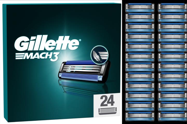 Immagine prodotto Gillette Mach3 Systemklingen 24er - Online Versandvariante Rasierklingen (24 x)