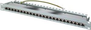 Produktbild Telegärtner TELEGAERTNER Patchpanel Cat5e 24Port RJ45 1HE 48,3cm 48,30cm (19") lichtgrau (26.11.0523)