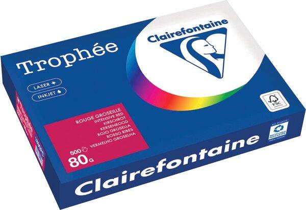 Produktbild Trophee Kopierpapier, DIN A3, 80g/qm, 500 Blatt, kirschrot (80 g/m²)