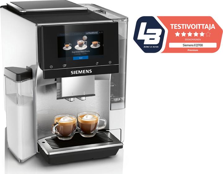 Actual product image Siemens TQ715R03 EQ 700 Integral Coffee Machine