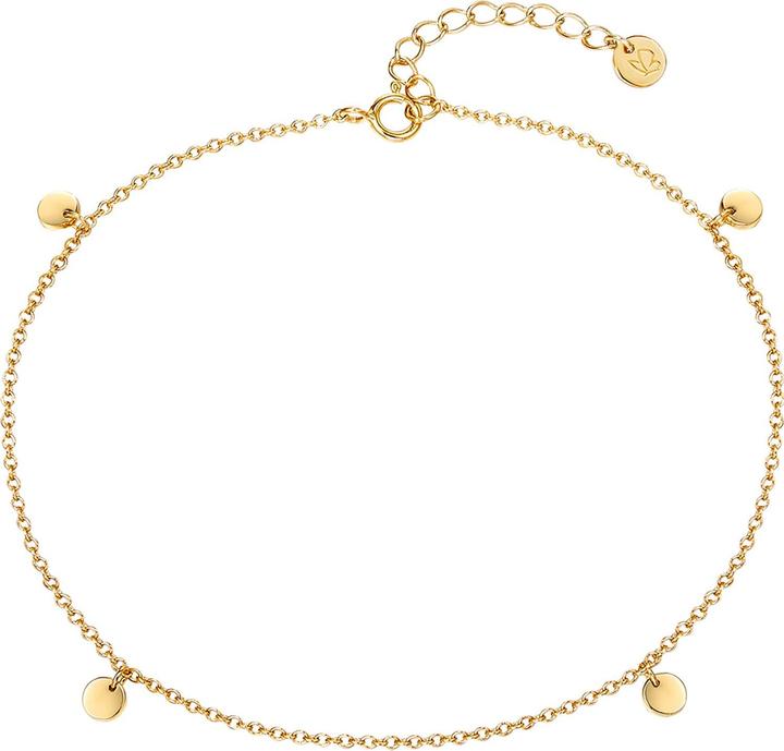 Glanzstücke München Damen Kreis Sterling Silber gelbgold 22,0 cm Basiskette + 3,0 cm Verlängerung - 23952 (Sterling Silber, 22 cm)