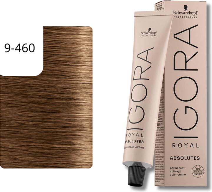 Produktbild Schwarzkopf Professional Igora Royal Absolutes 9-460 Extra Hellblond Beige Schoko Natur (Dunkelbraun)