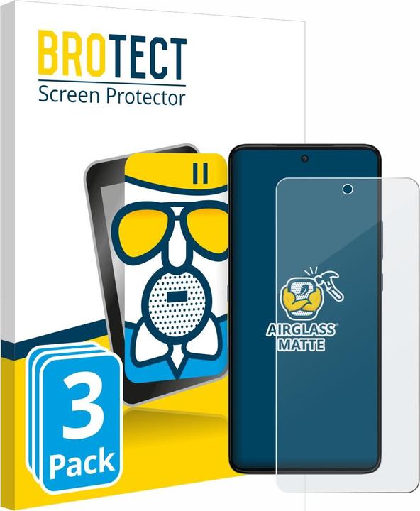 BROTECT AirGlass Panzerglasfolie Matt (3 Stück, Motorola Moto G84)