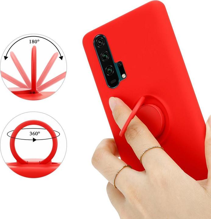 Productafbeelding Cadorabo TPU Vloeibare Ring Silicone Hoesje (Honor 20 Pro)