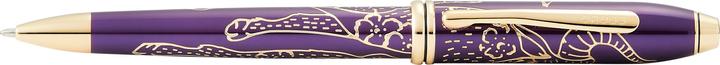 Actual product image Cross Ballpoint Townsend Year of the ox, Plum lacquer/gold in giftbox (Plum lacquer with gold-plated engravings)