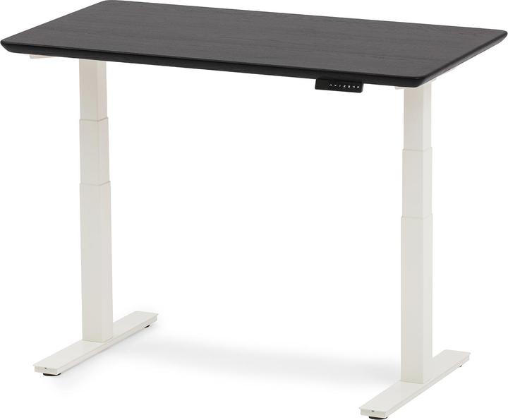 Actual product image Oakywood Standing Desk wooden table with height adjustment - solid wood - Black / 140x70 / White -