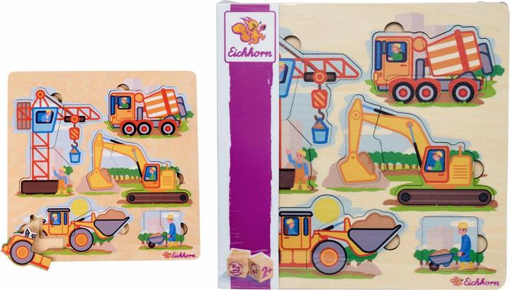 Actual product image Eichhorn EH construction vehicles puzzle (12 pieces)