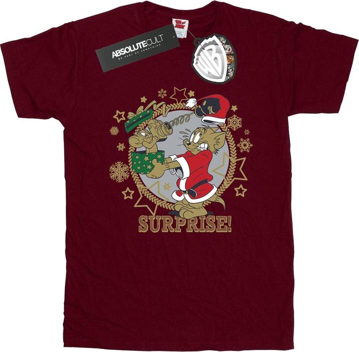Immagine prodotto Tom & Jerry Christmas Surprise Maglietta Ampia Donna (XL)