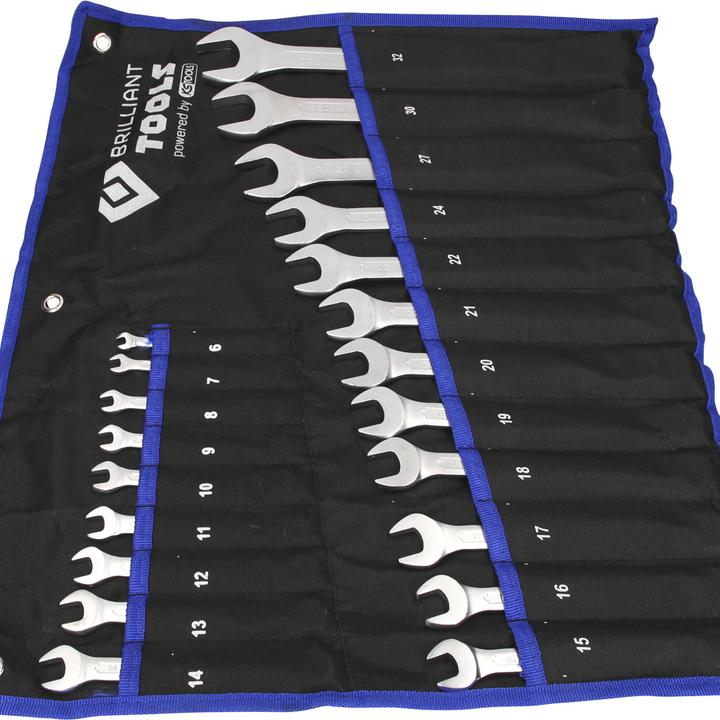 Produktbild Brilliant Tools Gabel-Ringschlüssel, 21-tlg. (19 mm, 8 mm, 10 mm)