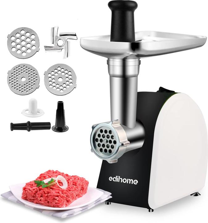 Produktbild Edihome Fleischwolf mit Wurstfüller, Schwarz/Weiss
