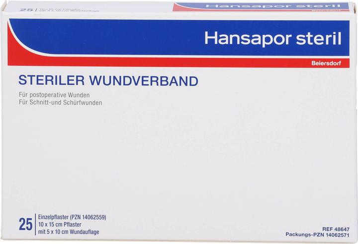 Produktbild Beiersdorf HANSAPOR STERIL 10X15CM (25 x)