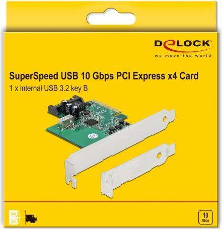 Immagine prodotto Delock Scheda PCI Express a 1 presa interna USB 3.2 Gen 2 Key B a 20 pin