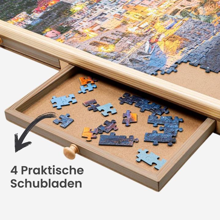 Produktbild Hermex Puzzlebrett mit Auszügen Puzzletafel Puzzleunterlage (1500 Teile)