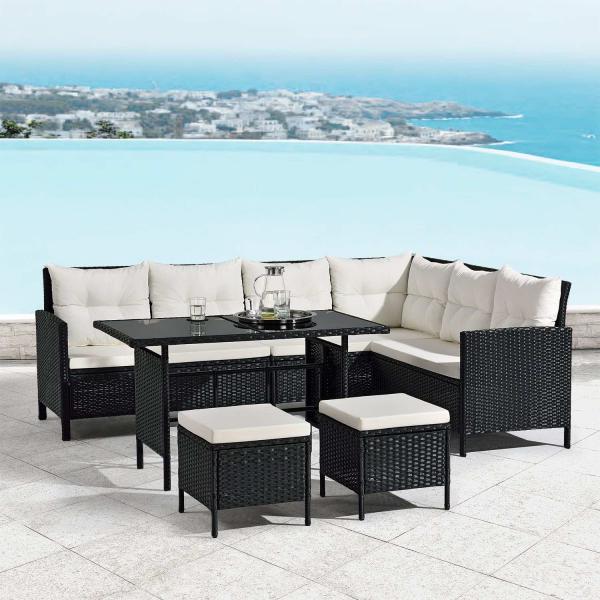 Produktbild Juskys Polyrattan Lounge Manacor mit Gartenmöbel