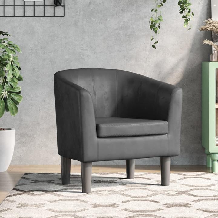 Immagine prodotto VidaXL Clubsessel Grau Kunstleder,Farbe: Grau,Material: Kunstleder