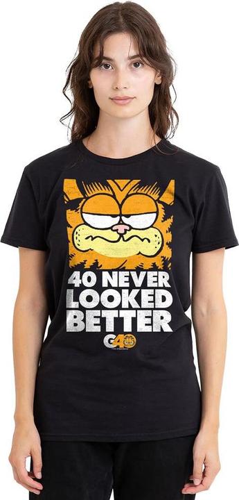 Actual product image Garfield Unisex Adult 40 Looks T-Shirt (XL)