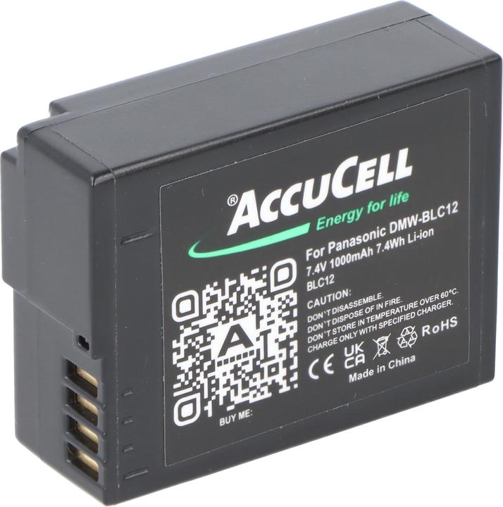 Immagine prodotto AccuCell Batteria adatta per Panasonic DMW-BLC12, DMW-BLC12E, DMC-GH2 (Accumulatore di carica elettrica)