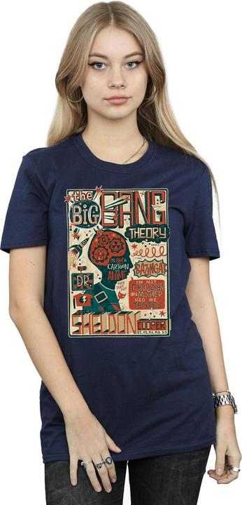 Image du produit Big Bang Theory Femme/Les femmes - T-shirt boyfriend en coton avec affiche infographique (S)