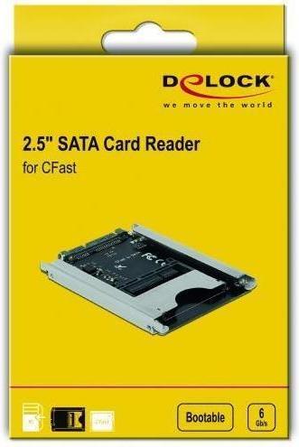 Immagine prodotto Delock Lettore di schede (2,5") (Scheda CFast tipo I, Scheda CFast tipo II) (SATA)