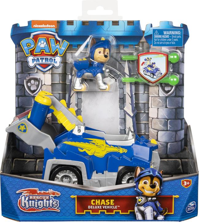 Immagine prodotto Spin Master PAW Patrol Rescue Knights Chase Transformable Toy Car con figura d'azione collezionabile