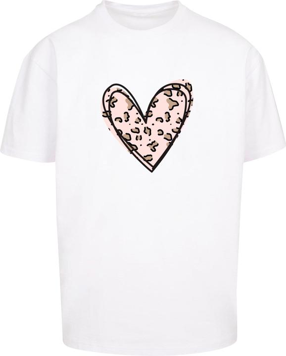 Produktbild Merchcode Valentines Day - Leopard Heart Heavy Oversize Tee - 118095 (XS)