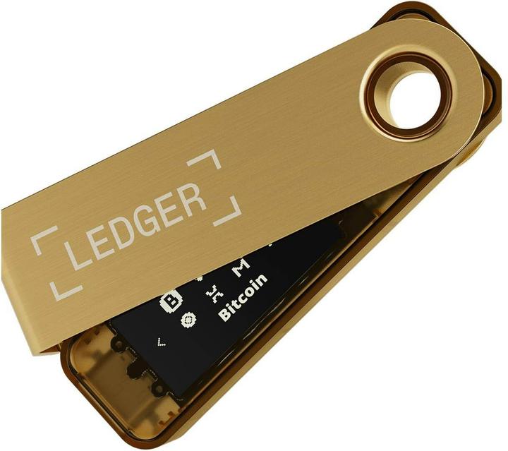 Immagine prodotto Ledger Nano S Plus - Gold (Ethereum Classic, Bitcoin, Dogecoin, Litecoin, Dash, Altre)